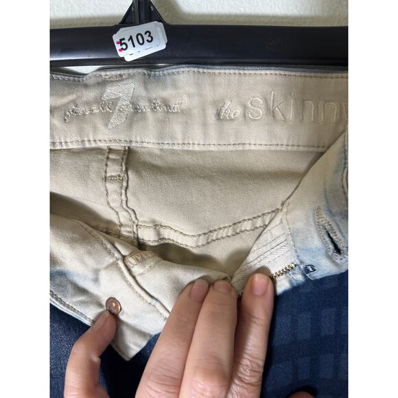 7 For All Mankind The Skinny Jeans Sz 30 - Picture 2 of 3